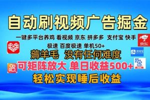 （13223期）多平台 自动看视频 广告掘金，当天变现，收益300+，可矩阵放大操作