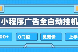 （13928期）2025全新小程序挂机，单机收益500+，新手小白可学，项目简单，无繁琐操…