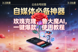 （16912期）玫瑰克隆神器，鲁大魔，ai，自媒体必备软件，一键爆款工具，详细教程