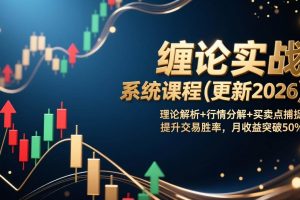 (17136期)缠论实战系统课程(更新2026),理论解析+行情分解+买卖点捕捉,提升交易胜率,月收益突破50%